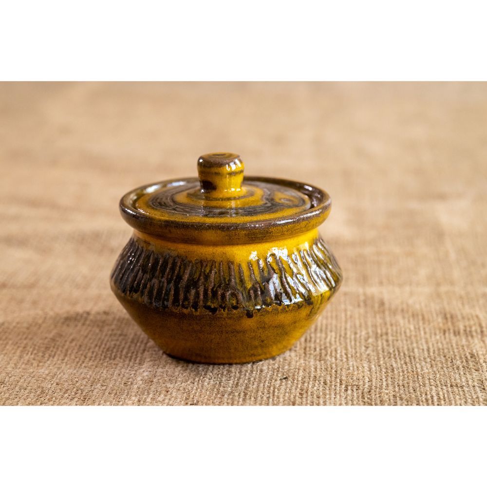 Ceramic sugar bowl with a lid Ouroboros 200ml Centavrida 14028-keramira photo