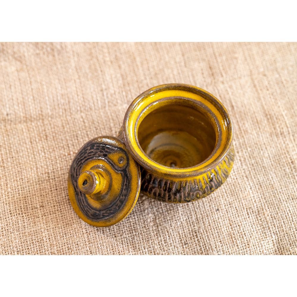Ceramic sugar bowl with a lid Ouroboros 200ml Centavrida 14028-keramira photo
