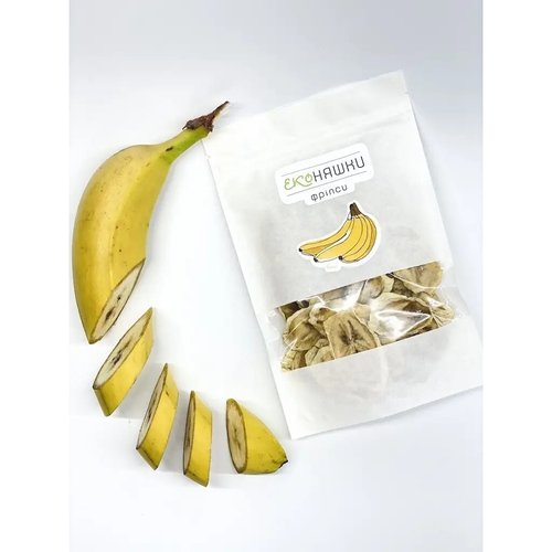 Organic Banana Chips «Eco Nicy» - 50 grams, Without Sugar 13671-ekoniashky photo