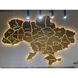 Дерев'яна мапа України на стіну, колір венге 2, 90х60 см, з підсвіткою, в картонній коробці 10073-venge2-90x60-factura фото