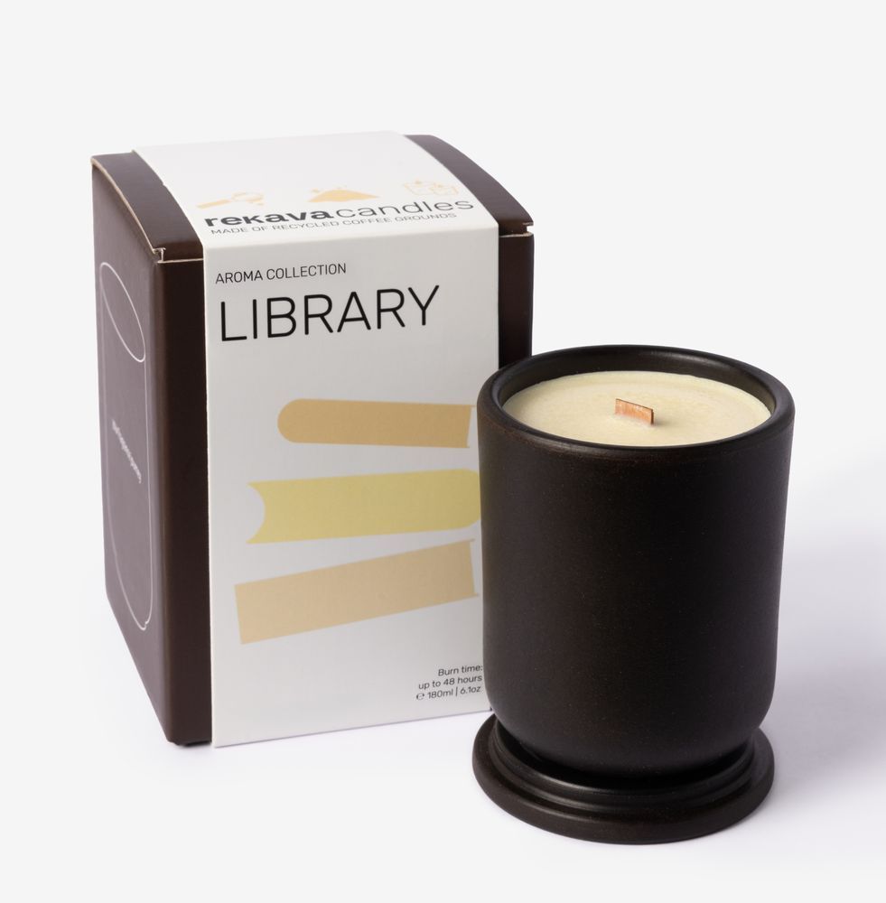 Декоративна свічка з ароматом бібліотеки REKAVA 13317-rekava фото