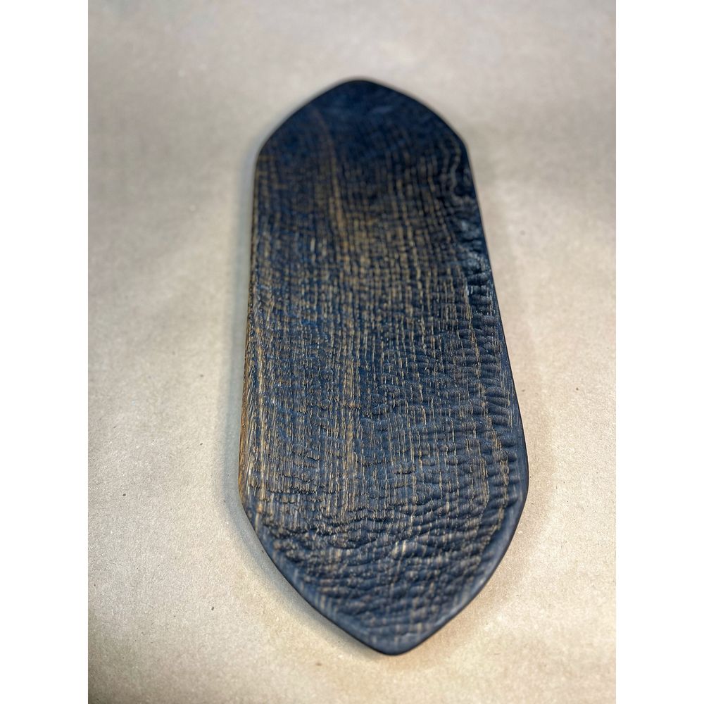 Wooden plate sharp oval, 36 cm, oak, handmade 12499-yaroslav-duben photo