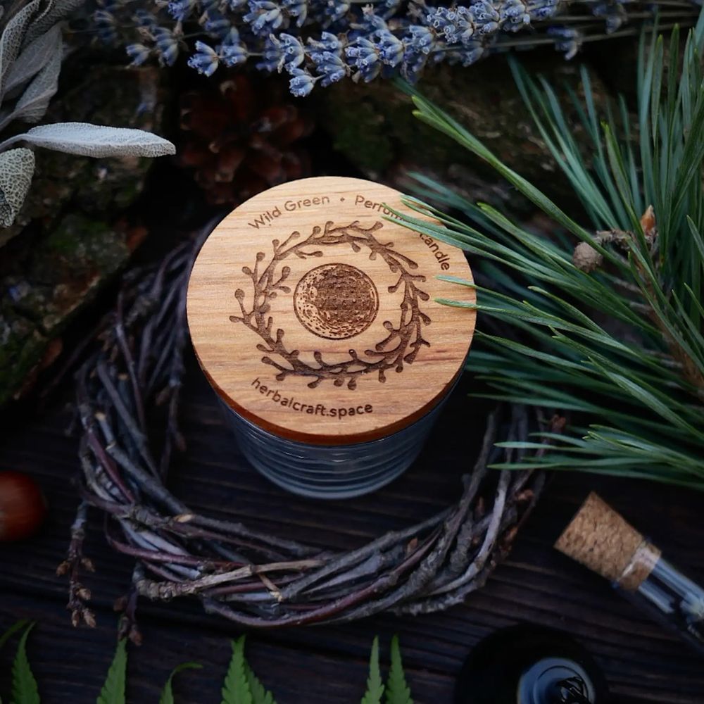 Набір "Вечорниці" (чай, керамічне горнятко, парфумована свічка "Wild Green", листівка) Herbalcraft 14272-herbalcraft фото