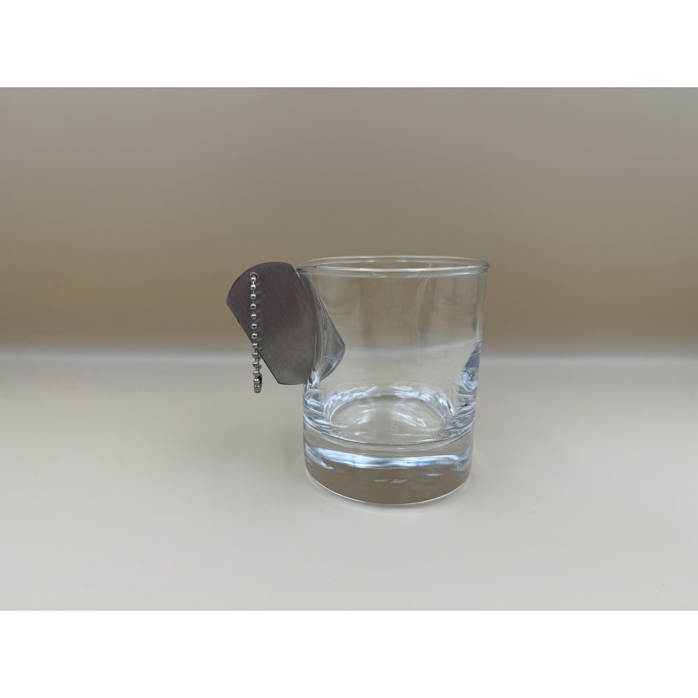 Whiskey glass with a badge with individual engraving 21047-225ml-batart-ua photo