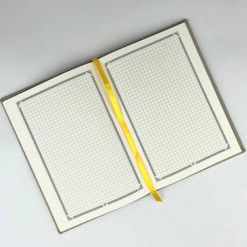 Notebook with embroidery light Multicolored flowers in a checkered pattern 22x15 cm 80 sheets Yaryna Chorna 20305-yach-klitynka photo