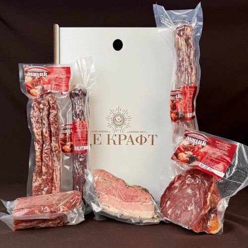 Corporate Holiday Gift Basket with Meat Delicacies: Cured Sausages and Matsyk 16070-koshyk-itskraft photo
