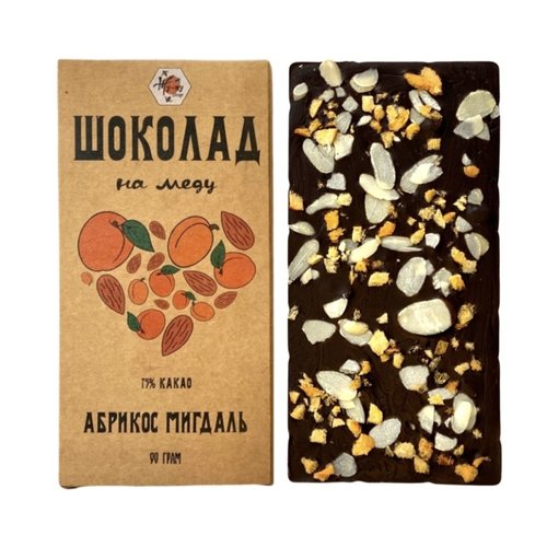 Шоколад з медом "Абрикос мигдаль" 15429-zhuzhu фото