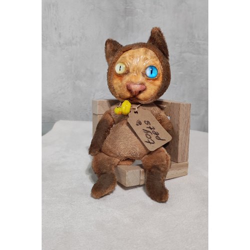 Toy Pets "Moor cat with patriotic eyes", 18 cm 12562-toy_pets photo