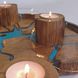 Round candlestick, cut, natural wood, handmade, NATURAL series, DEEPWOOD, 6 cm 12885-6-deepwood photo 4