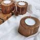 Round candlestick, cut, natural wood, handmade, NATURAL series, DEEPWOOD, 6 cm 12885-6-deepwood photo 1