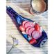 A blue glass plate from a recycled Champagne Blue bottle for snacks, cuts Lay Bottle 17285-lay-bottle photo 1