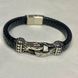 Men's black leather bracelet SL leather 23966-sl-leather photo 4