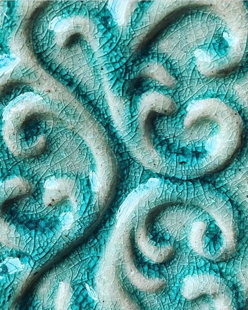 Turquoise-green lamp Four sides 11151-yekeramika photo