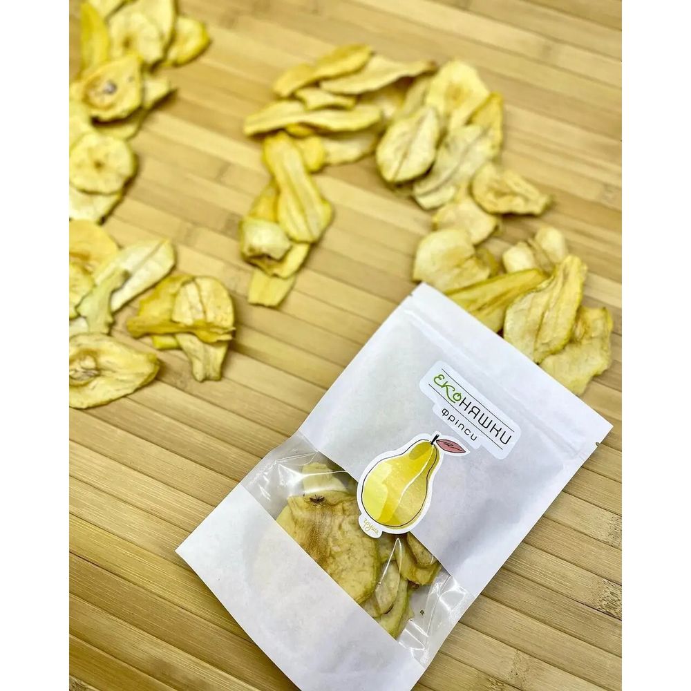 Organic Pear Chips «Eco Nicy» - 50 grams, Without Sugar 13673-ekoniashky photo