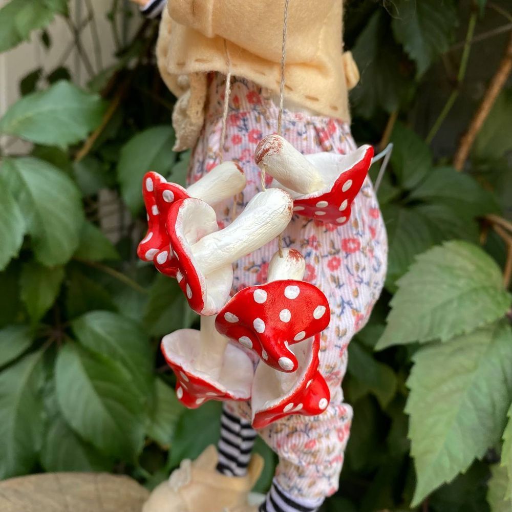 Handmade doll Forest with mushroom leg 20326-bila-raisa photo