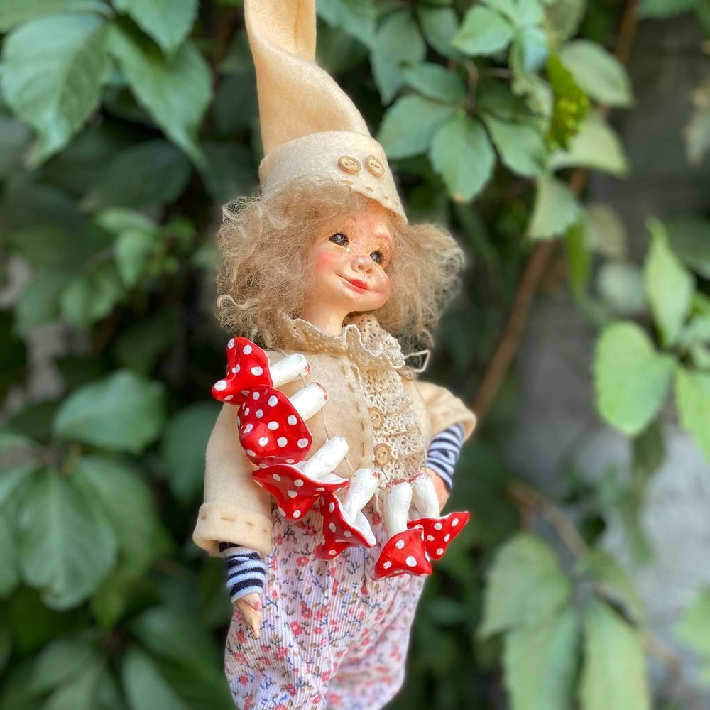 Handmade doll Forest with mushroom leg 20326-bila-raisa photo