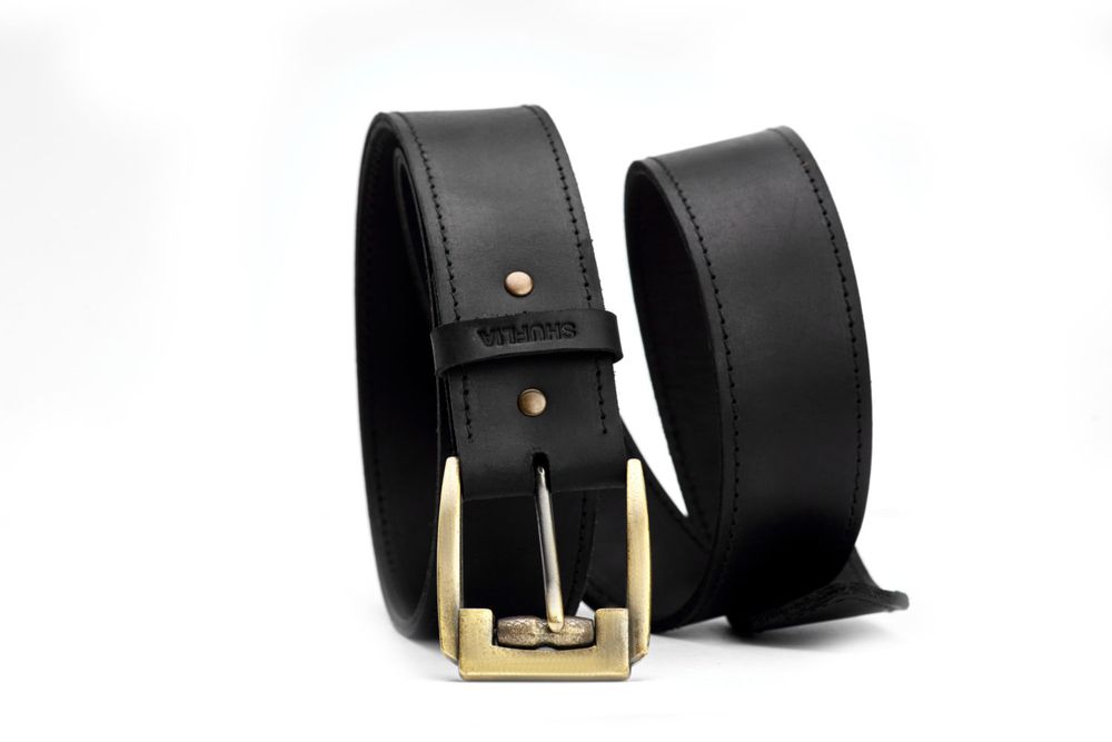 Leather belt MASSIVE Shuflia 7856 photo