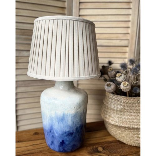 Ceramic table lamp on a white-blue gradient base 11369-yekeramika photo