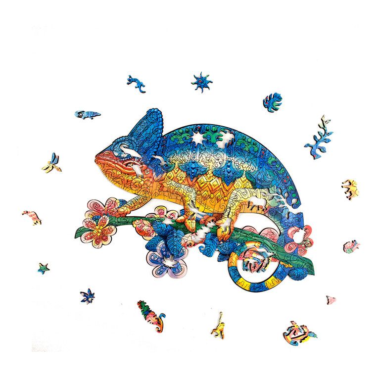 Пазл Пригоди мінливого хамелеона Go Puzzle, крафтова коробка 11222-craft-noborder-gopuzzle фото