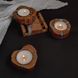 Candlestick with resin, cut, natural wood, handmade, series NATURAL, DEEPWOOD, 2 cm 12886-2-deepwood photo 4