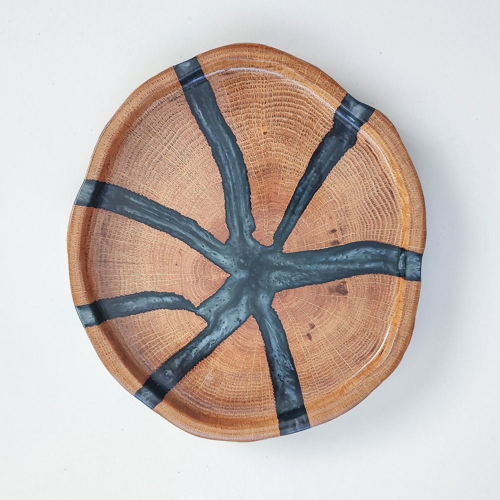 Sliced tray, natural wood, handmade, NATURAL series, DEEPWOOD, 17 cm 12912-17-deepwood photo