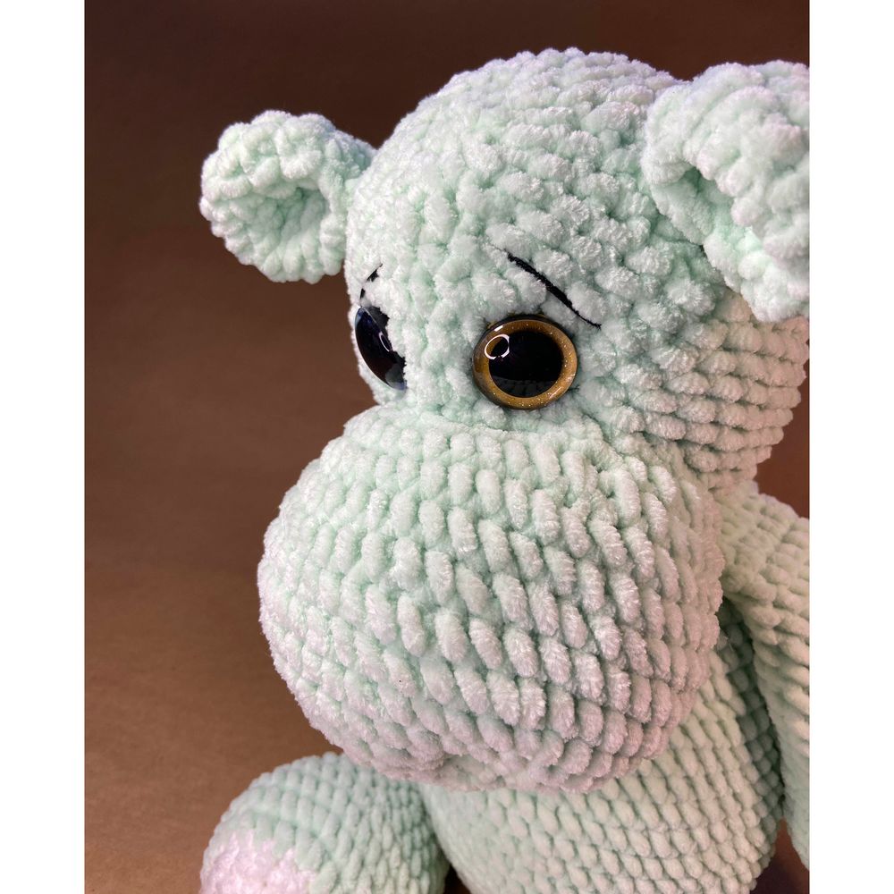 Plush toy Hippo, light green color, size 48*28*20 cm 11243-toypab photo