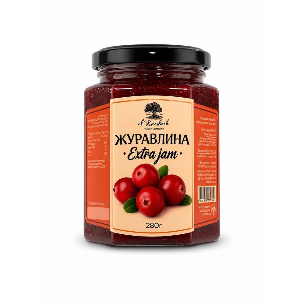 Джем Журавлина 280 мл El'Kardash FAMILY COMPANY 24363-280ml-kardash фото
