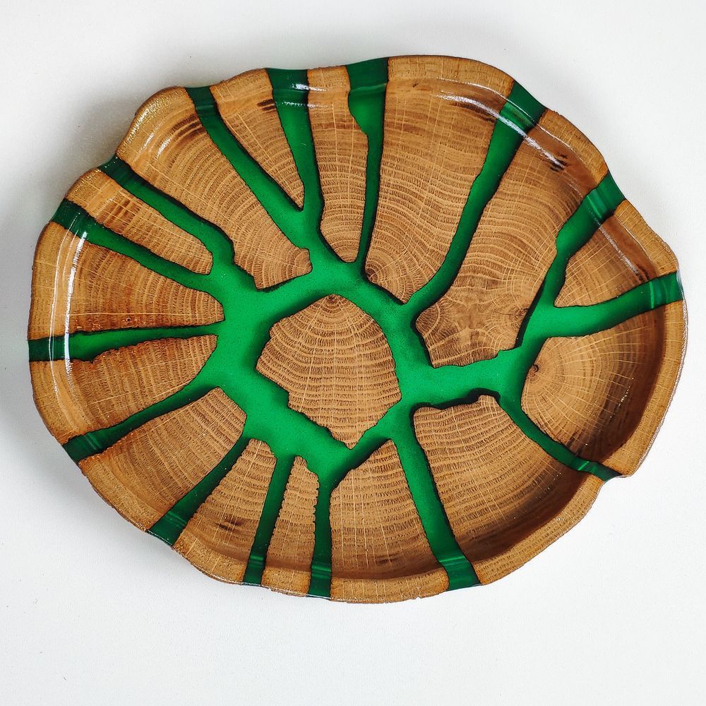Sliced tray natural wood handmade NATURAL series DEEPWOOD 20 cm 12912-20-deepwood photo