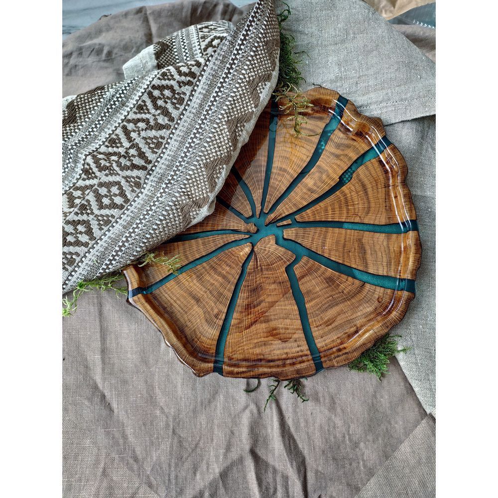 Sliced tray natural wood handmade NATURAL series DEEPWOOD 20 cm 12912-20-deepwood photo