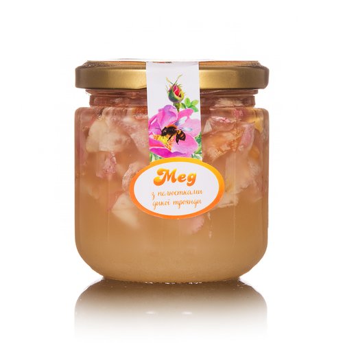 Natural honey with wild rose petals 280 g Harmony 10752-garmon photo