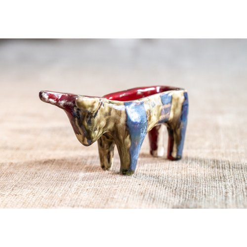 Decorative ceramic stand, Draft bull, 16.5 cm, Centaurida + Keramira 14032-keramira photo