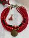 Necklace Flower of the Family with earrings 12699-korali photo 6