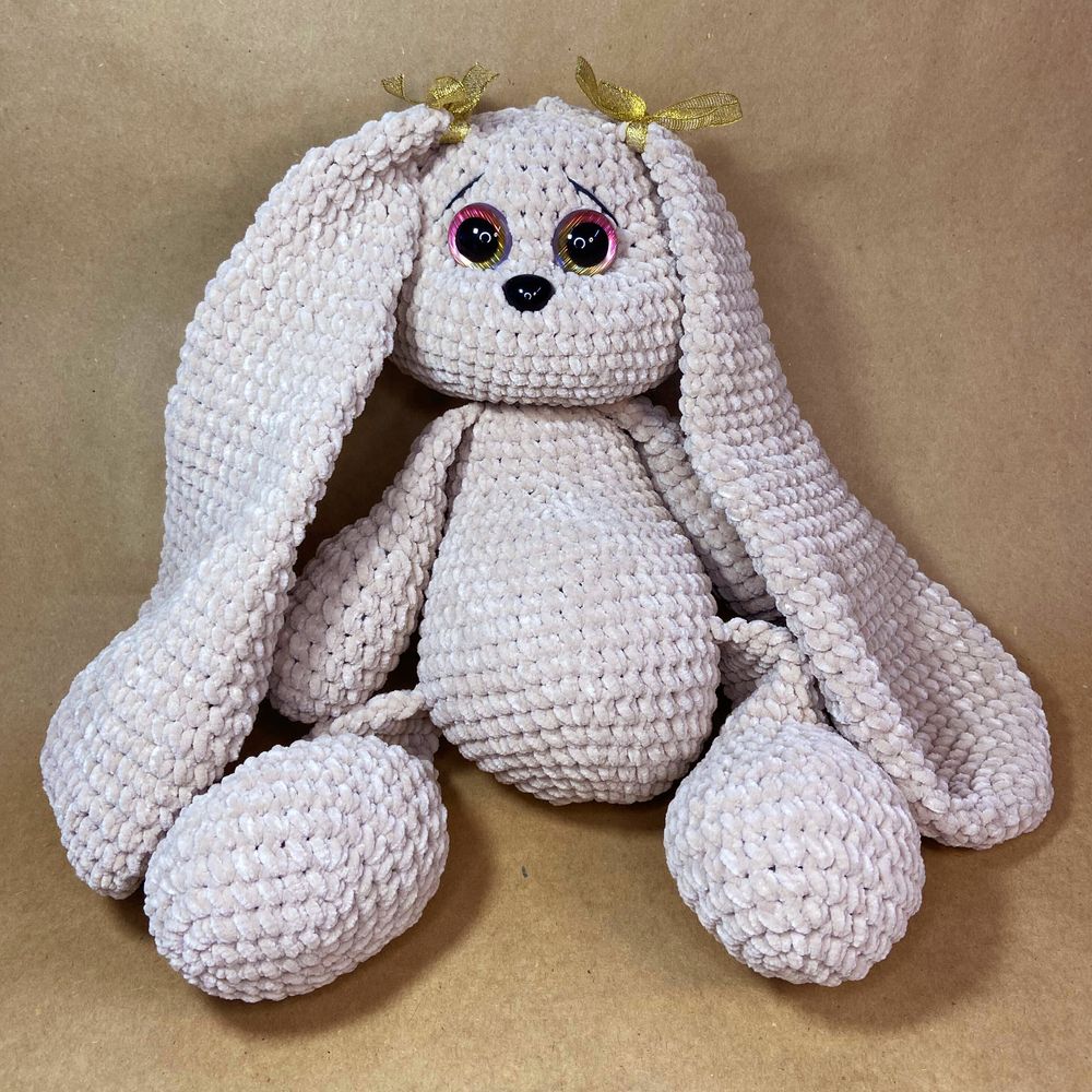 Plush toy Bunny beige, color ash, size 34*22*22 cm 11244-toypab photo