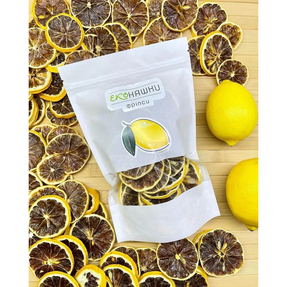 Organic Lemon Chips «Eco Nicy» - 50 grams, Without Sugar 13675-ekoniashky photo