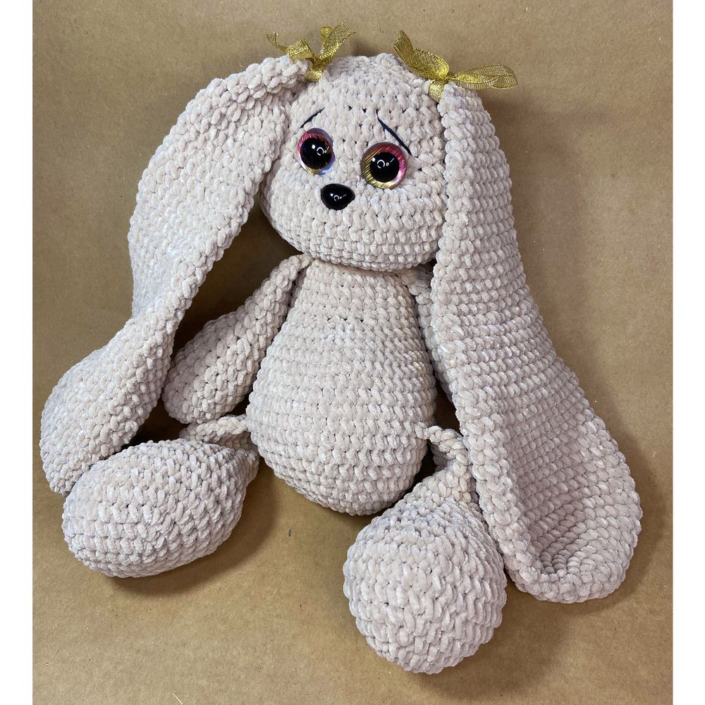 Plush toy Bunny beige, color ash, size 34*22*22 cm 11244-toypab photo