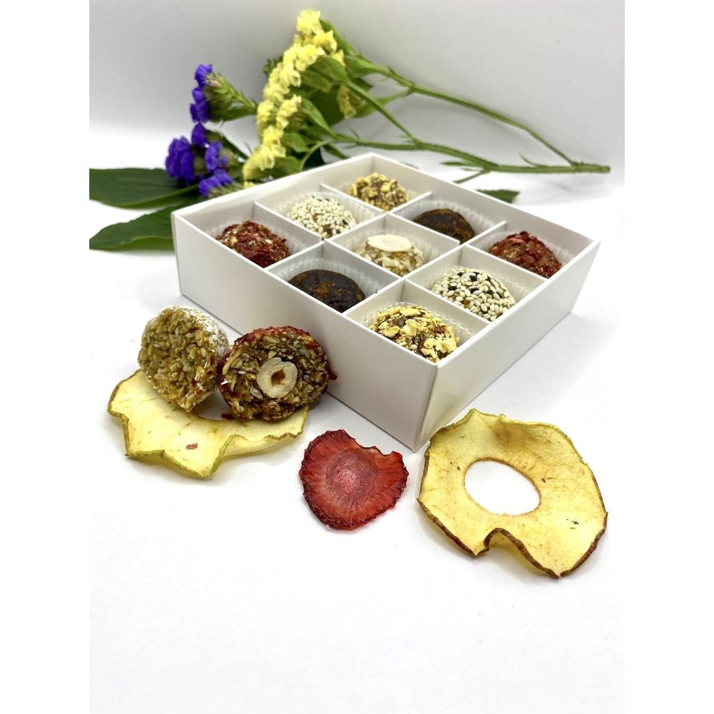 Набір цукерок ручної роботи Fruteya з сухофруктів, насіння, горіхів і меду 9 шт. 180 г 10031-9-fruteya фото