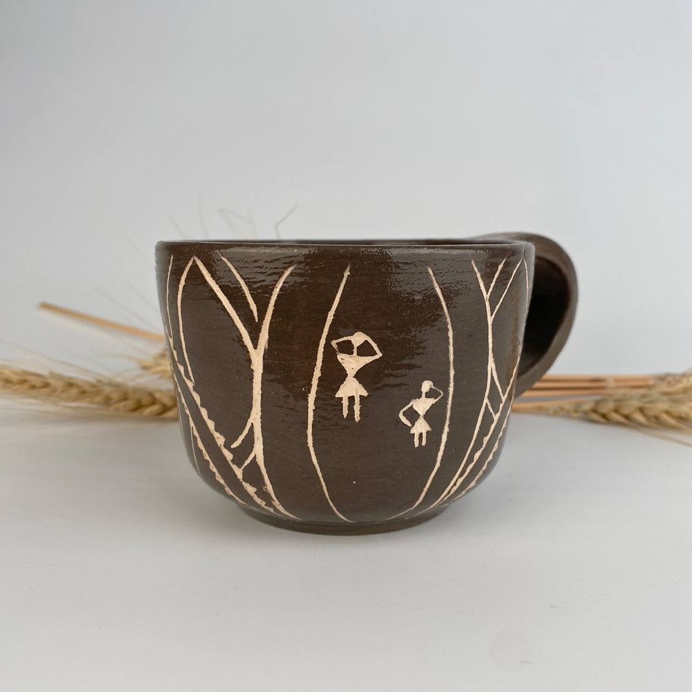 Trypillya Motifs Ceramic Cup 16106-tviykraft photo