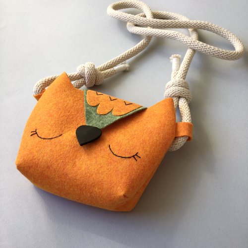Сумочка дитяча "Сова", колір Помаранчевий меланж 11358-orange-mimiami фото