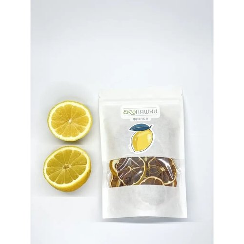 Organic Lemon Chips «Eco Nicy» - 50 grams, Without Sugar 13675-ekoniashky photo