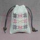 Мішечок-органайзер для пам'ятних речей немовлят (вишивка ніжно рожевої гами, льон айворі) 17702-kaita фото 1