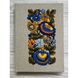 Notebook with ethnic embroidery black "Multicolored flowers", cells, 15x21.5 cm, 160 sheets 10141-yach photo 1