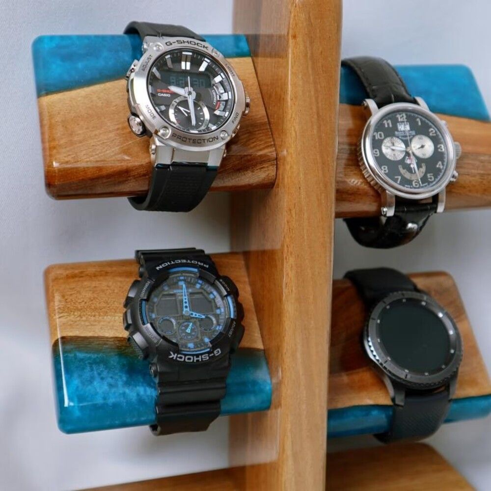 Stand for watches, for 4/6 watches, natural wood, handmade, NATURAL series, DEEPWOOD, 27x18x9 cm 12889-27x18x9-deepwood photo