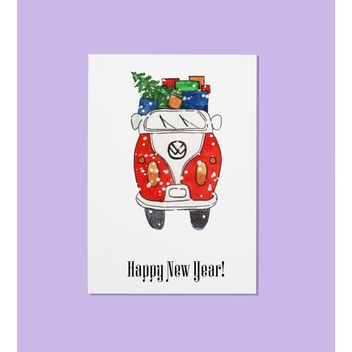 Postcard New-Year D5, size 10x15 cm 11044-darvin photo