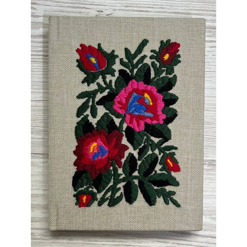Notebook with embroidery light "Rozmai", dots, format A5, 15x20.5 cm, 80 sheets 10149-yach photo