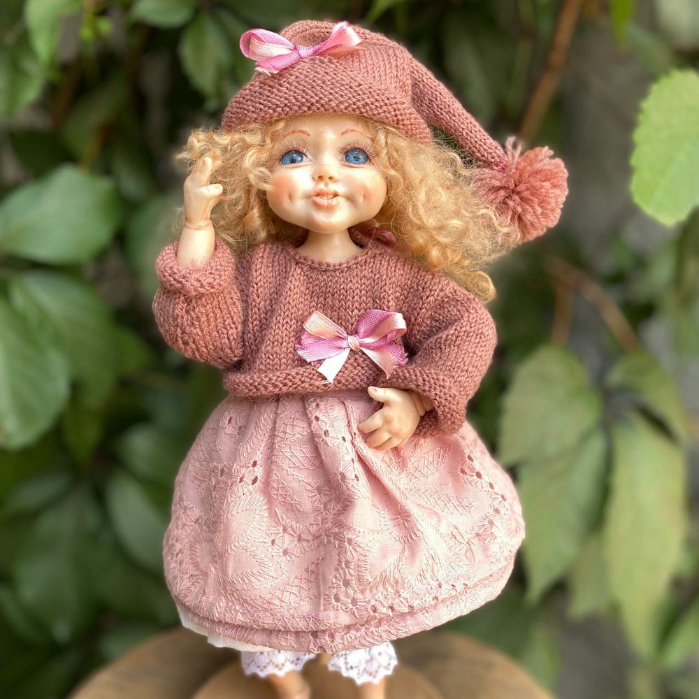 Handmade doll "Tosya in pink" 20330-bila-raisa photo