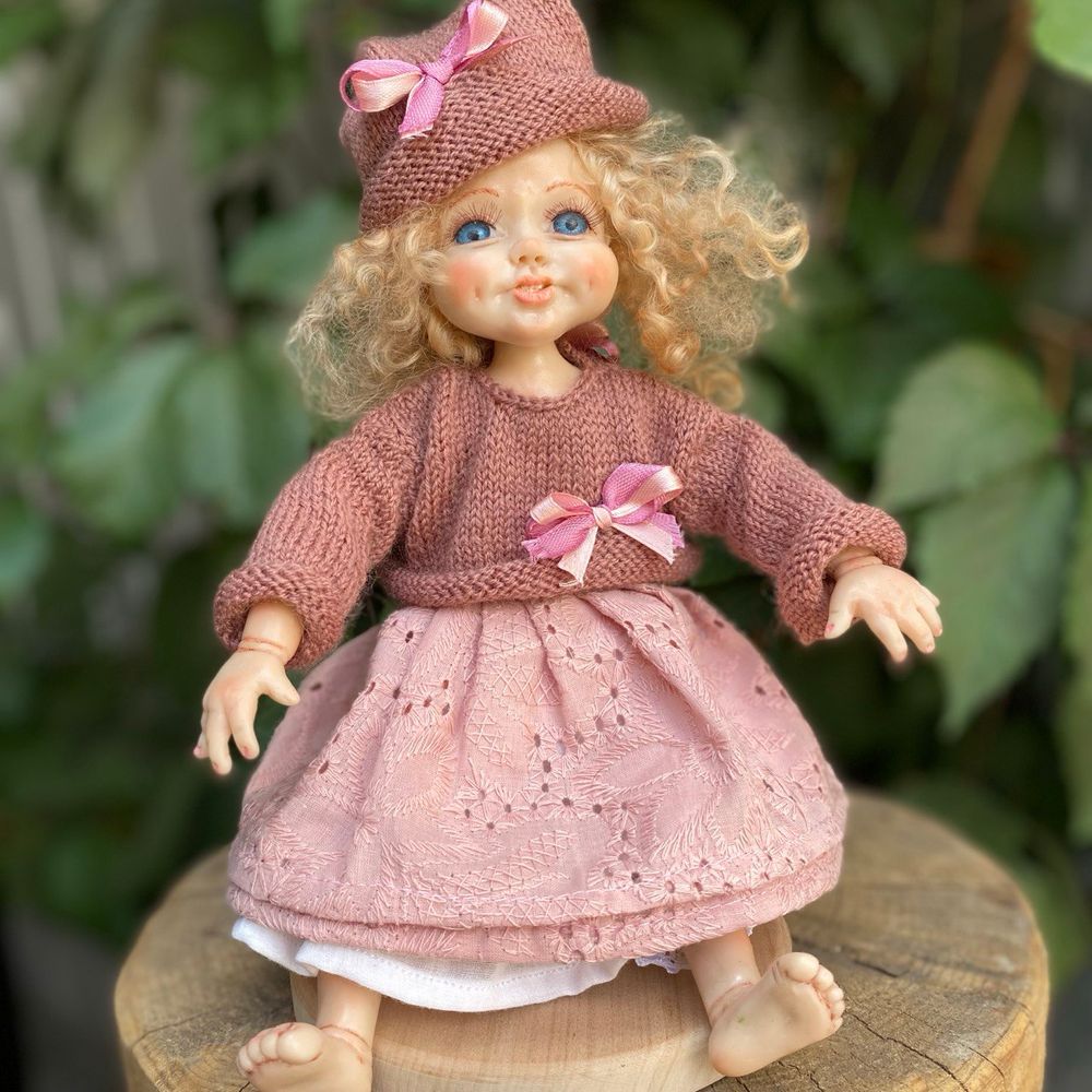 Handmade doll "Tosya in pink" 20330-bila-raisa photo