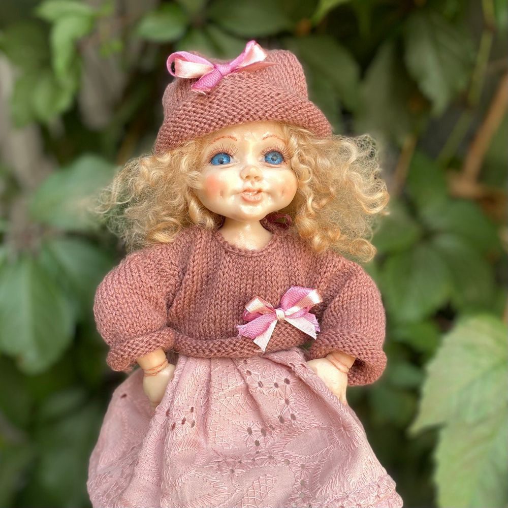 Handmade doll "Tosya in pink" 20330-bila-raisa photo