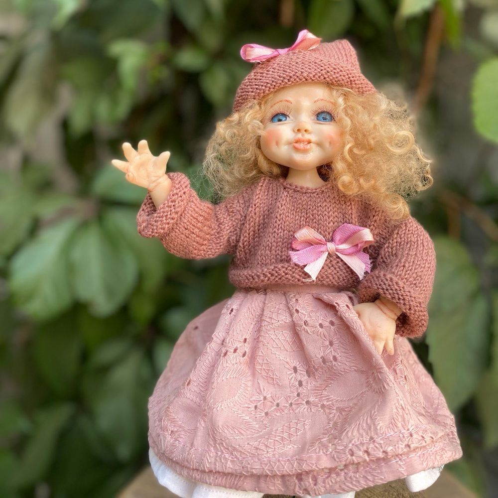 Handmade doll "Tosya in pink" 20330-bila-raisa photo