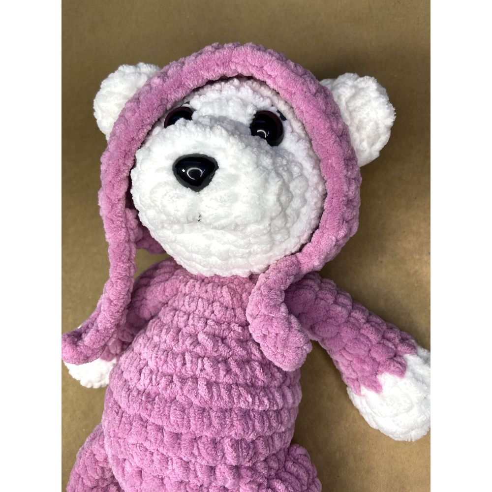 Іграшка плюшева Мішка Гаммі в шапці, колір рожевий, розмір 33*18*10 см 11247-toypab фото
