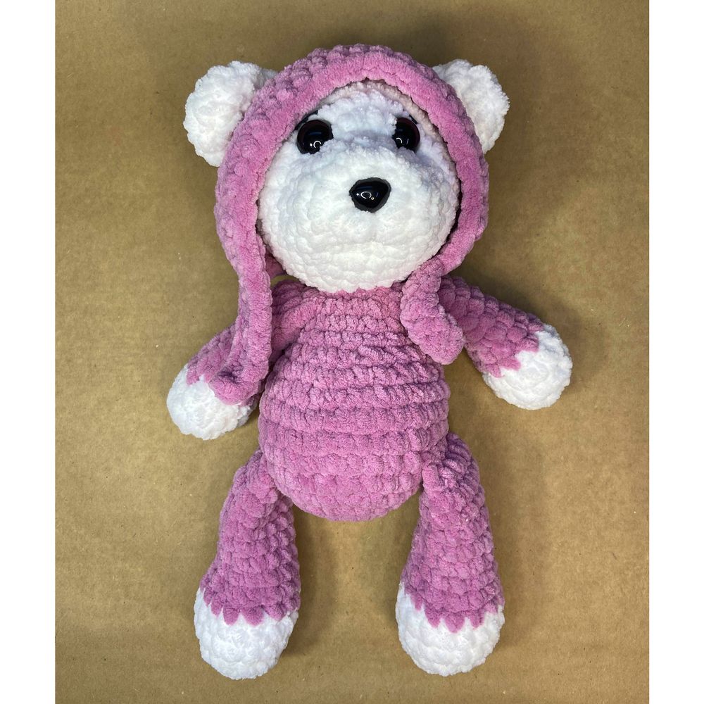 Іграшка плюшева Мішка Гаммі в шапці, колір рожевий, розмір 33*18*10 см 11247-toypab фото